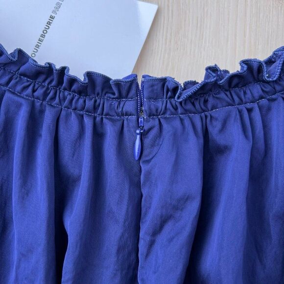 NWT BOURIE Runway Cobalt Blue Plisse Midi Skirt With Pockets US Sz M / Korean L - Picture 12 of 14